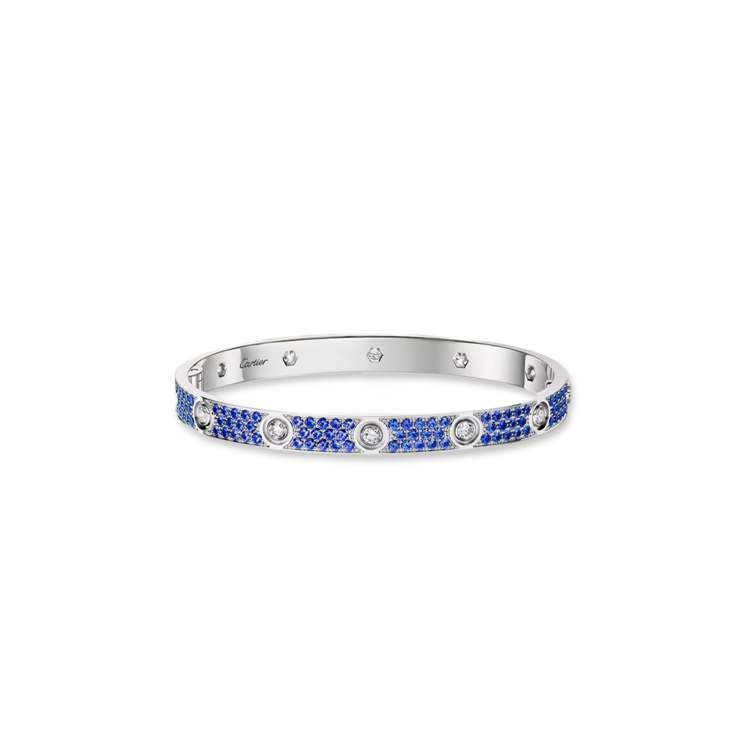 CARTIER LOVE BRACELET, SAPPHIRE PAVÉ, 10 DIAMONDS N6739617